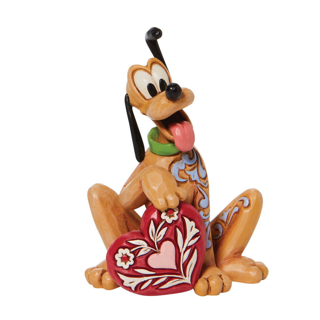 Pluto Heart Mini Figurine - Disney Traditions by Jim Shore