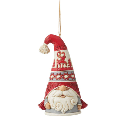 Nordic Noel Gnome Reindeer Hat Hanging Ornament - Heartwood Creek by Jim Shore - Jim Shore Designs UK
