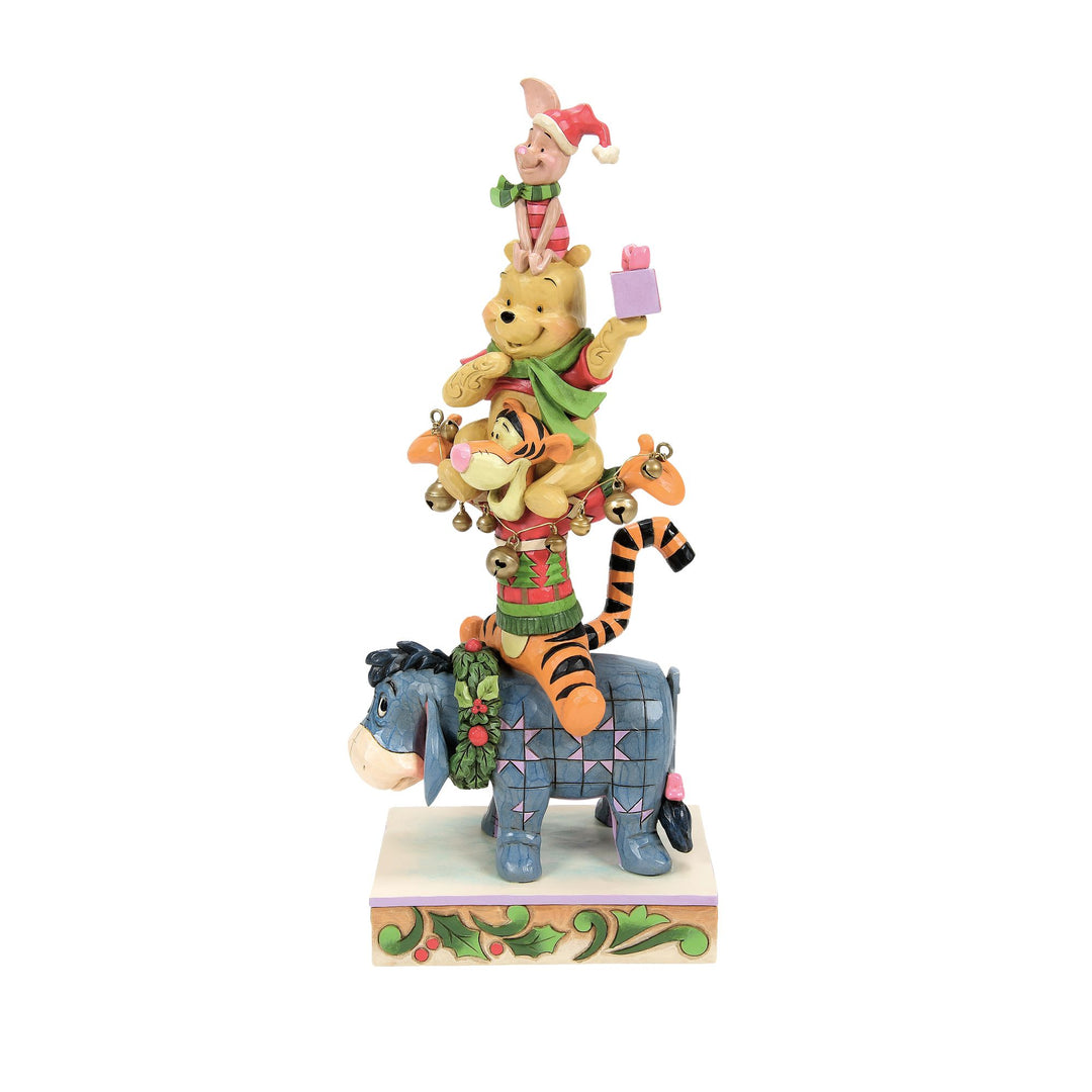 Friendship & Festivities (Christmas Winnie the Pooh Stacked Figurine) - Disney Traditions by Jim Shore