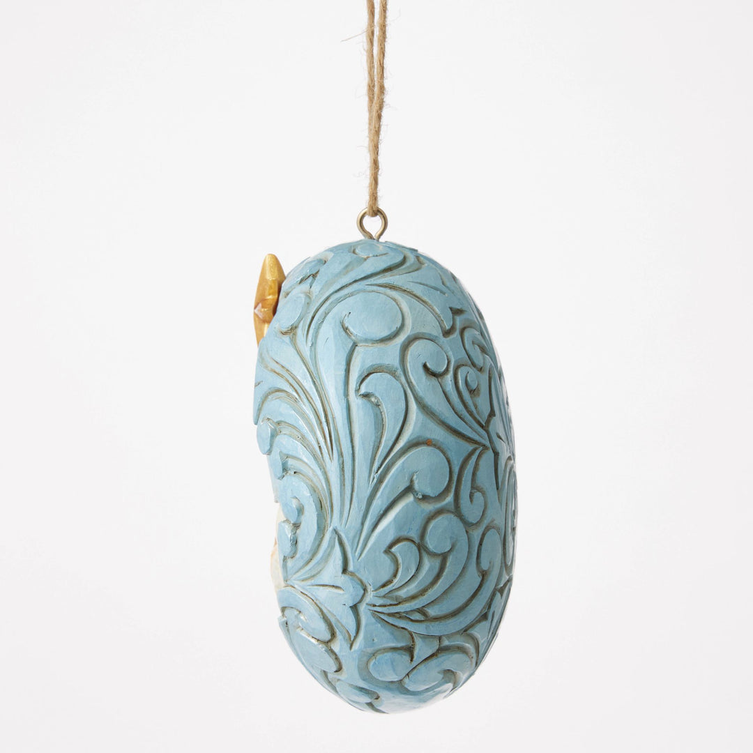 Blue and Gold Holy Family Hanging Ornament