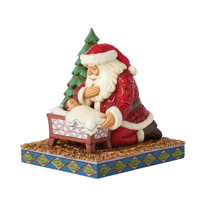 Christmas Miracle (Santa Kneeling Over Baby Jesus)