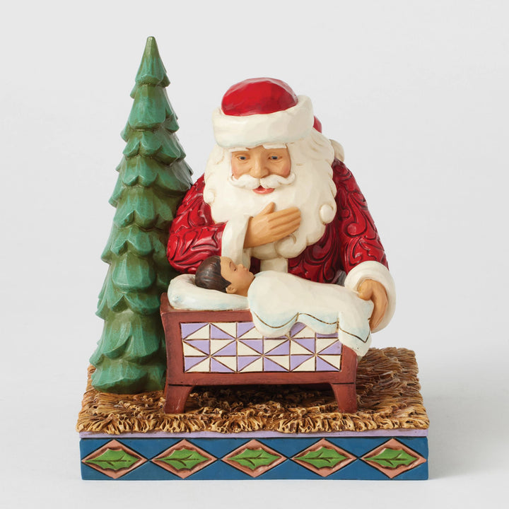 Christmas Miracle (Santa Kneeling Over Baby Jesus)