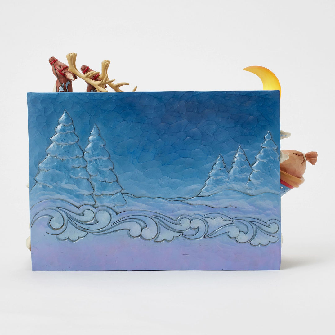 St. Nicholas is on His Way (Musical LED Santa Sleigh with Reindeer) - Heartwood Creek by Jim Shore