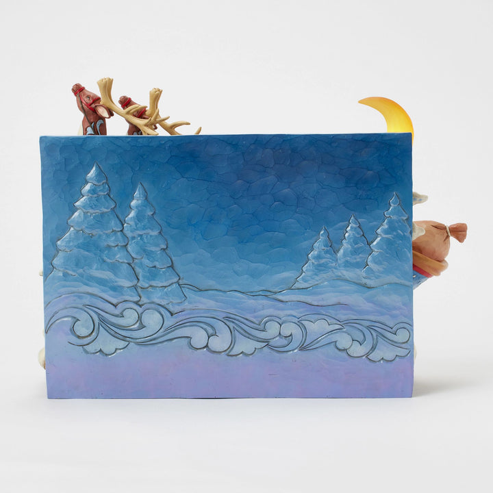 St. Nicholas is on His Way (Musical LED Santa Sleigh with Reindeer) - Heartwood Creek by Jim Shore