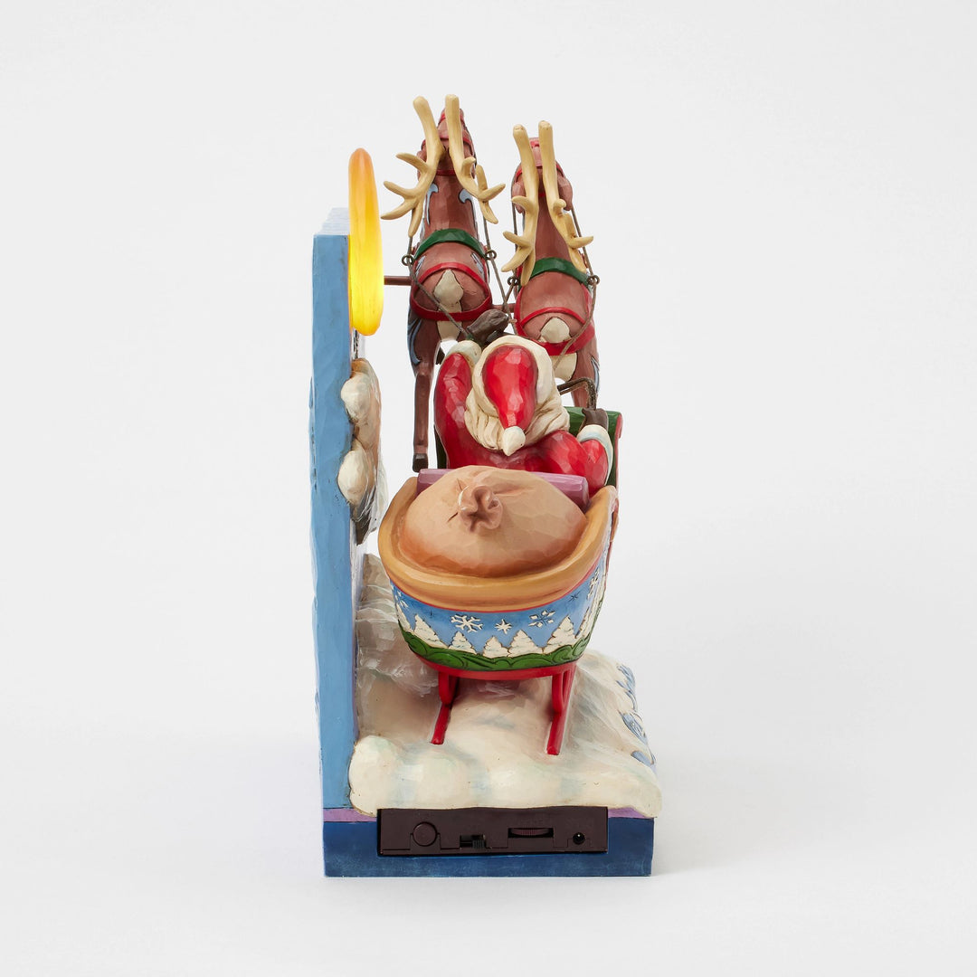 St. Nicholas is on His Way (Musical LED Santa Sleigh with Reindeer) - Heartwood Creek by Jim Shore