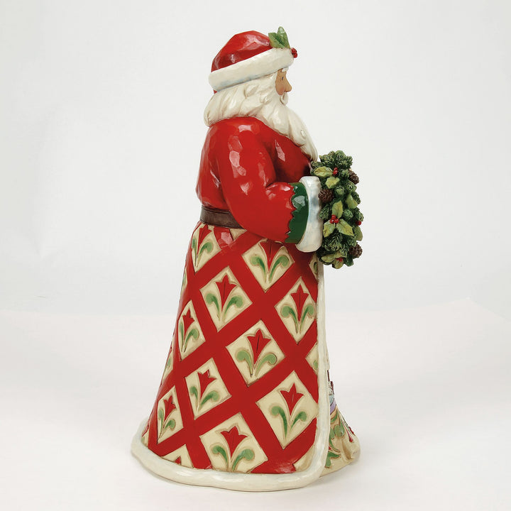 Christmas's Peaceful Retreat (Lodge Santa with Wreath & Scene) - Heartwood Creek by Jim Shore
