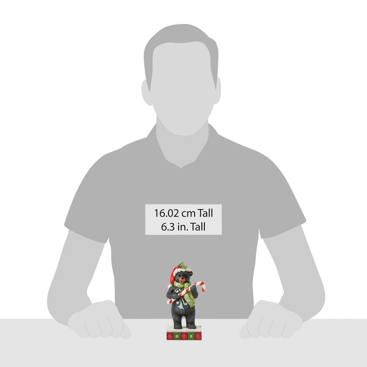 Beary Merry Christmas (Lodge Black Bear with Candy Cane) - Heartwood Creek by Jim Shore