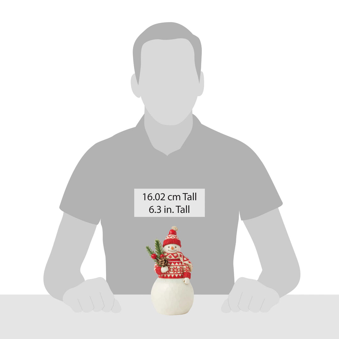 An Evergreen Twist (Snowman with Branch)