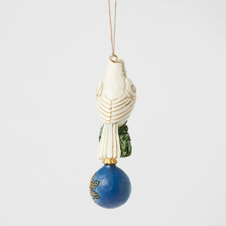 Blue and Gold Dove Hanging Ornament
