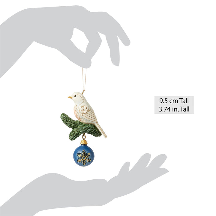 Blue and Gold Dove Hanging Ornament