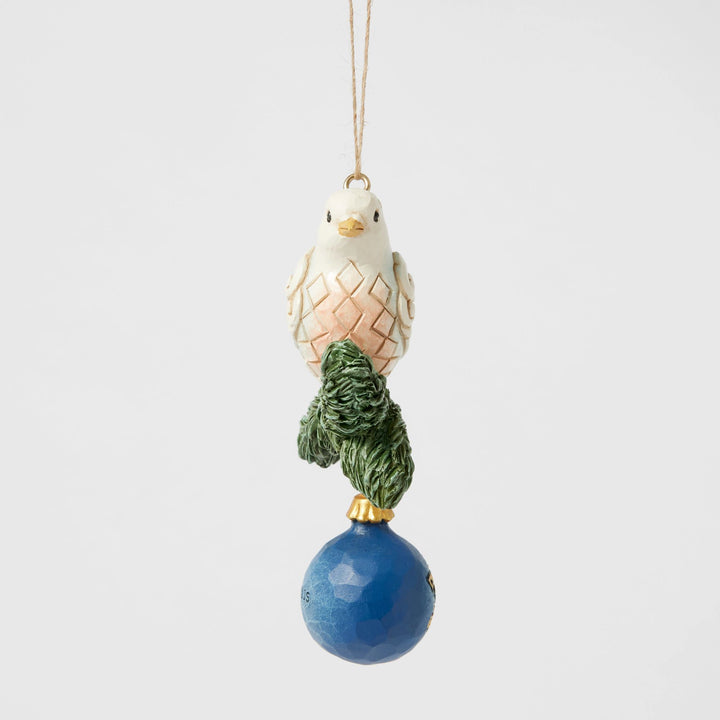 Blue and Gold Dove Hanging Ornament