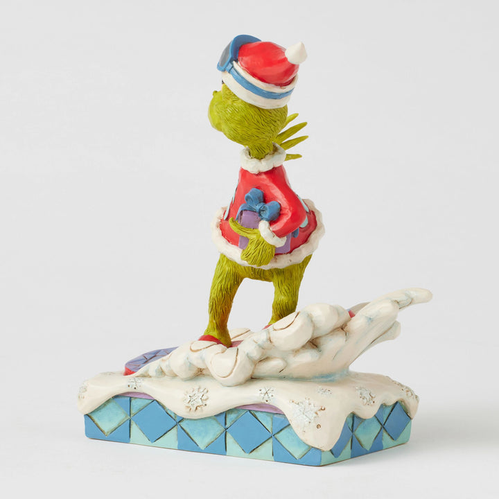 The Grinch Snowboarding Figurine