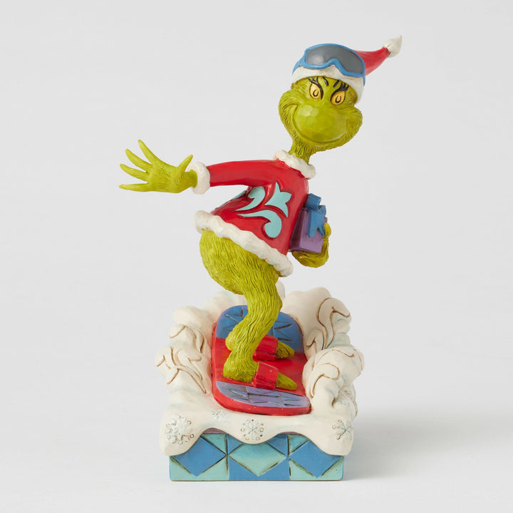 The Grinch Snowboarding Figurine