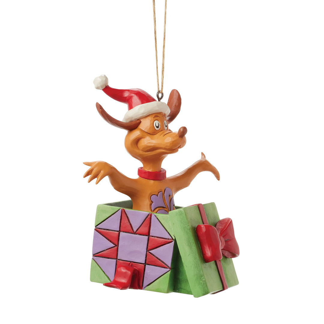 Max in a Present Hanging Ornament - The Grinch by Jim Shore