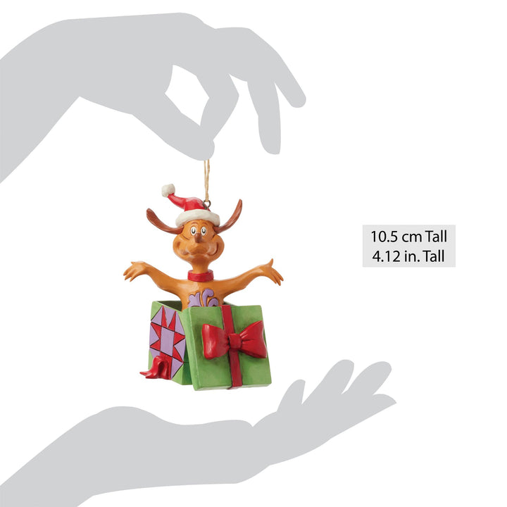 Max in a Present Hanging Ornament - The Grinch by Jim Shore