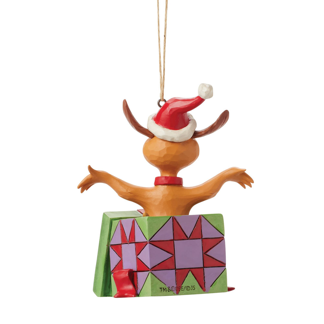 Max in a Present Hanging Ornament - The Grinch by Jim Shore