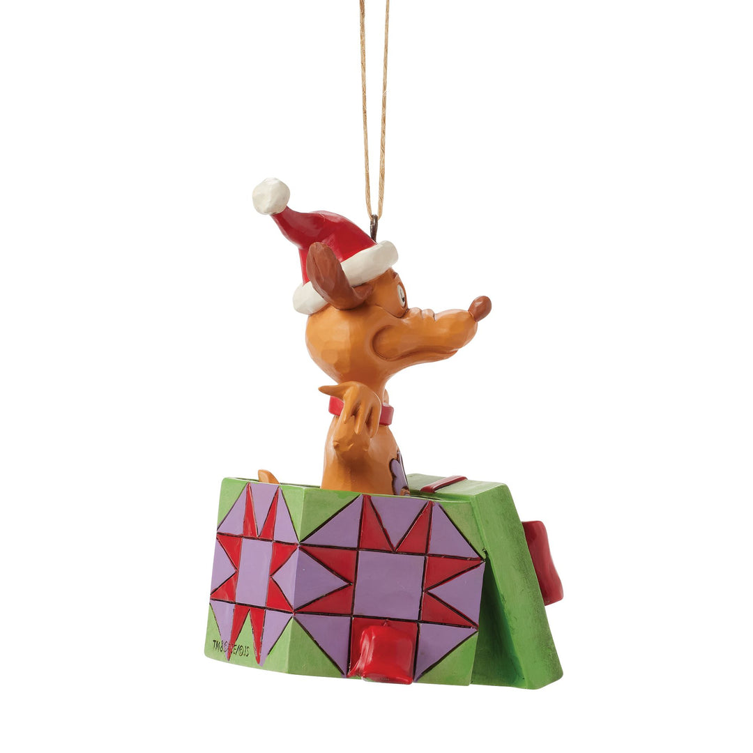 Max in a Present Hanging Ornament - The Grinch by Jim Shore