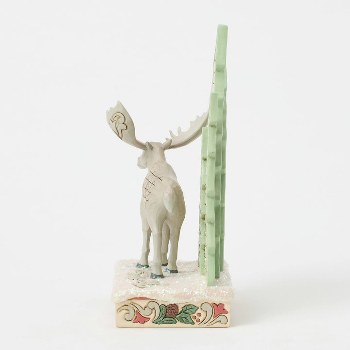 Frozen Forest (White Woodland Moose with Layered Trees) - Heartwood Creek by Jim Shore