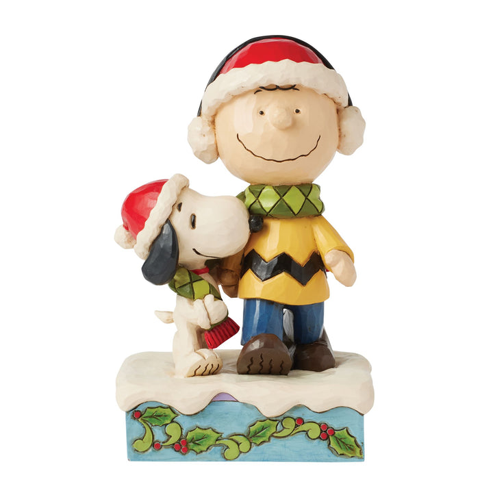 Bundled in Friendship (Charlie Brown & Snoopy Wrapped in Scarf) - Peanuts by Jim Shore