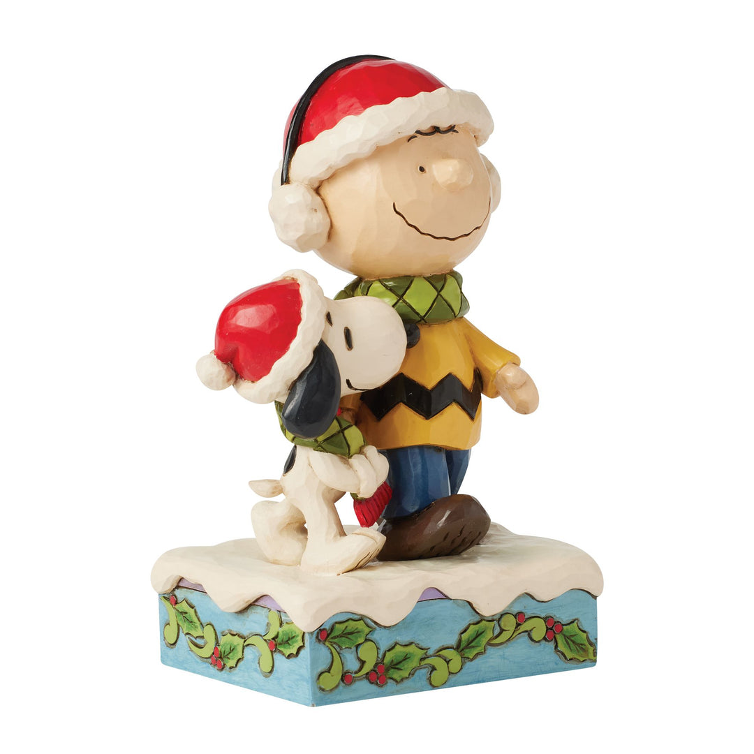 Bundled in Friendship (Charlie Brown & Snoopy Wrapped in Scarf) - Peanuts by Jim Shore