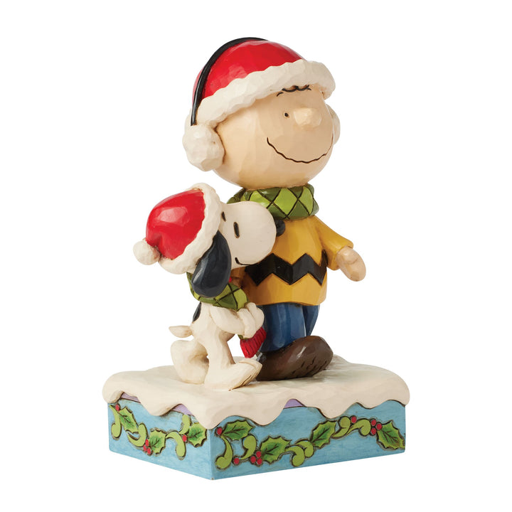 Bundled in Friendship (Charlie Brown & Snoopy Wrapped in Scarf) - Peanuts by Jim Shore