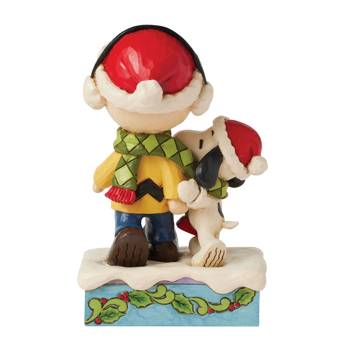 Bundled in Friendship (Charlie Brown & Snoopy Wrapped in Scarf) - Peanuts by Jim Shore