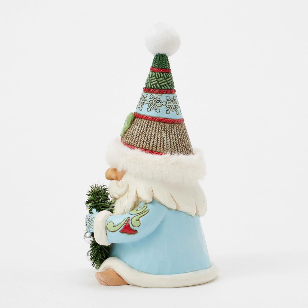 Wreathed in Holiday Joy (Gnome with Wreath & Fur Trimmed Hat)