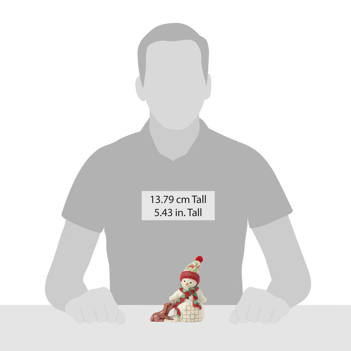 Up to Snow Good (Snowman with Dog & Scarf Pint Figurine)