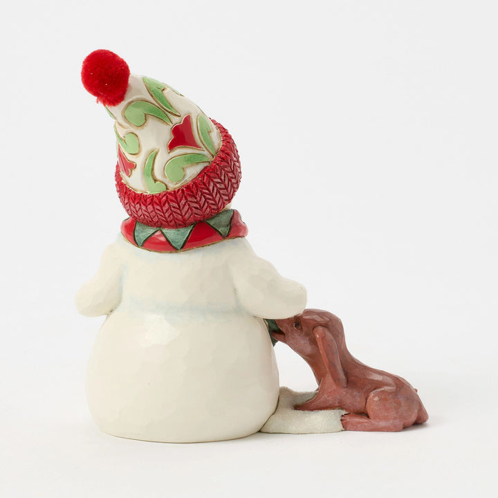 Up to Snow Good (Snowman with Dog & Scarf Pint Figurine)