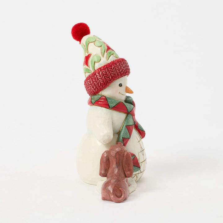 Up to Snow Good (Snowman with Dog & Scarf Pint Figurine)