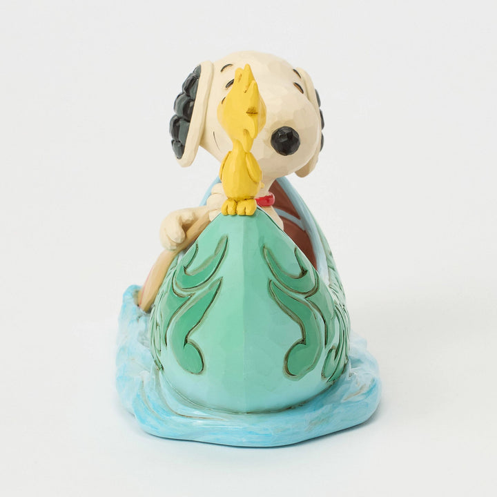 Snoopy and Woodstock in a Canoe
