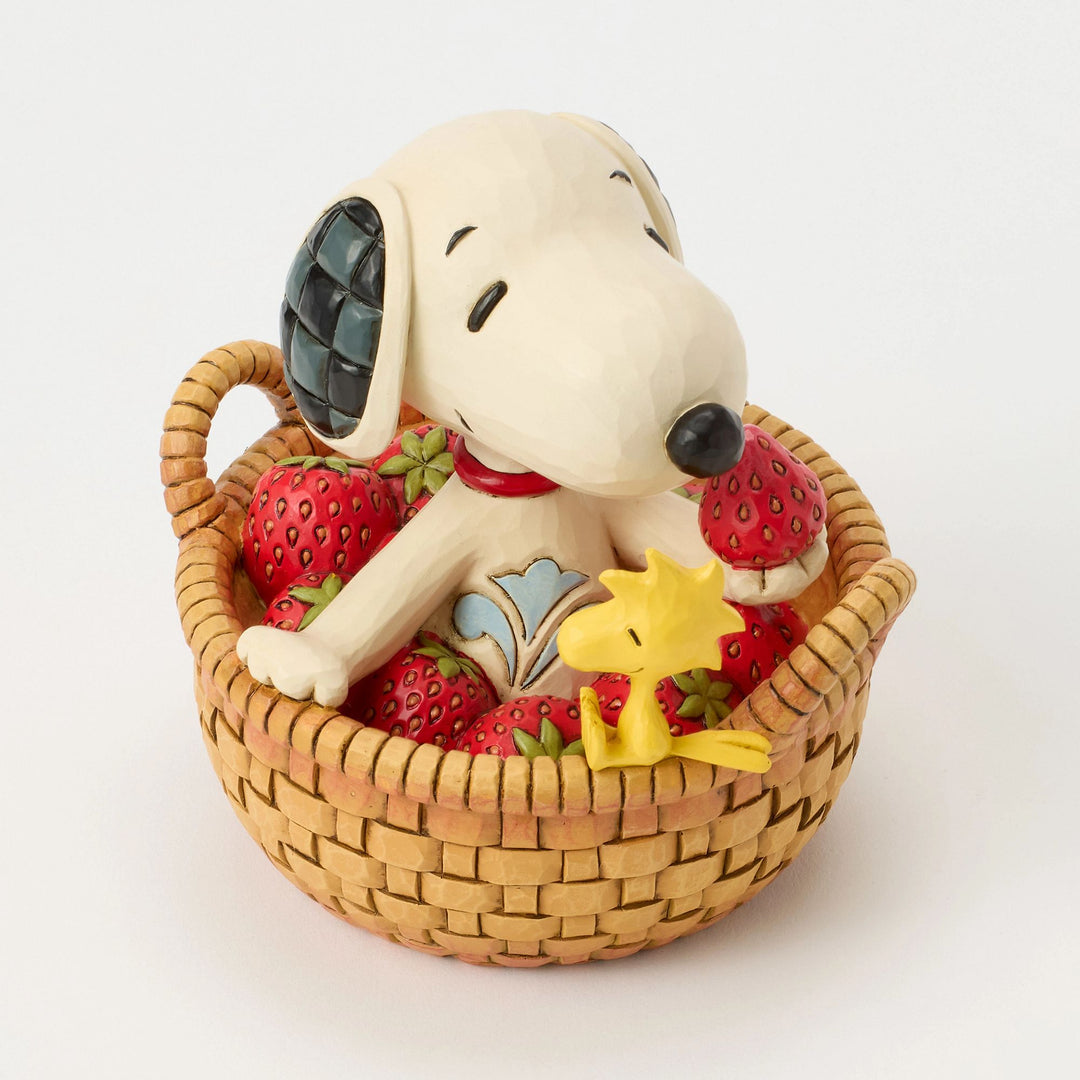 Snoopy Strawberries Figurine
