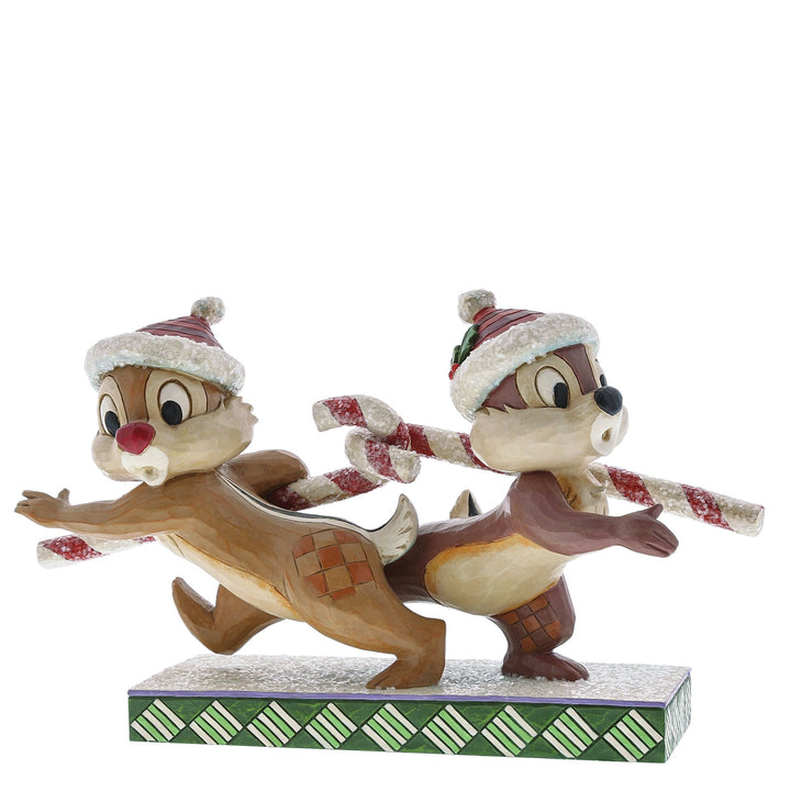 Chip 'n' Dale Christmas Figurine - Disney Traditions by Jim Shore