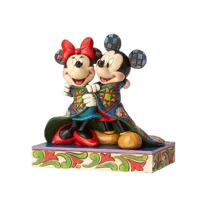 Mickey and Minnie Mouse in Blanket Figurine - Disney Traditions by Jim Shore