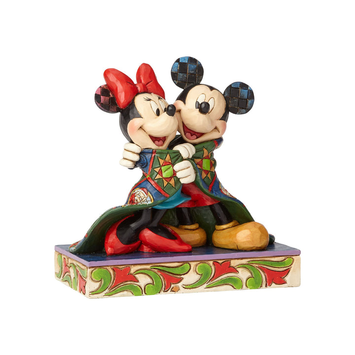 Mickey and Minnie Mouse in Blanket Figurine - Disney Traditions by Jim Shore