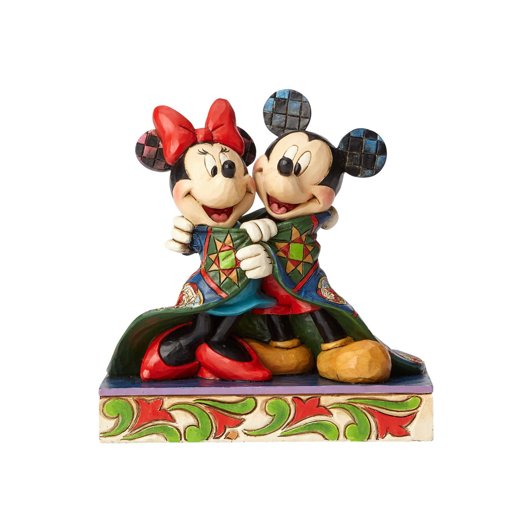 Mickey and Minnie Mouse in Blanket Figurine - Disney Traditions by Jim Shore