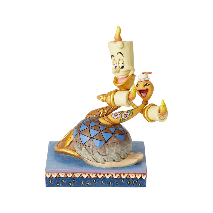 Romance by Candlelight - Lumiere and Feather Duster Figurine - Disney Traditionsby Jim Shore