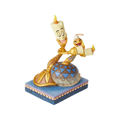 Romance by Candlelight - Lumiere and Feather Duster Figurine - Disney Traditionsby Jim Shore