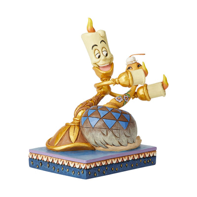Romance by Candlelight - Lumiere and Feather Duster Figurine - Disney Traditionsby Jim Shore