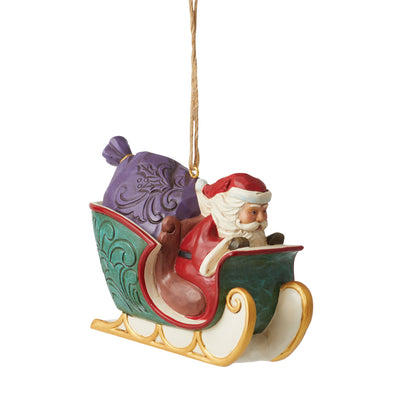 Twas the Night Before Christmas Santa Sleigh Hanging Ornament - by Jim Shore