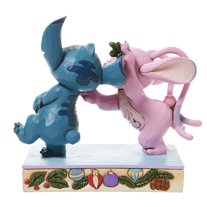 Stitch and Angel with Mistletoe Figurine - Disney Traditions by Jim Shore