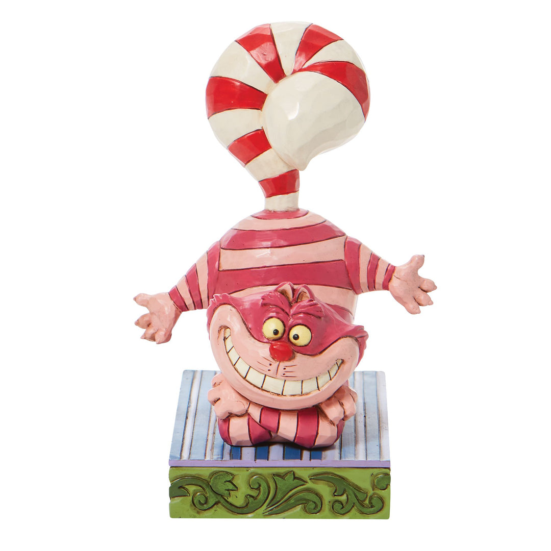 Cheshire Cat Candy Cane Tail Figurine - Disney Traditions by Jim Shore