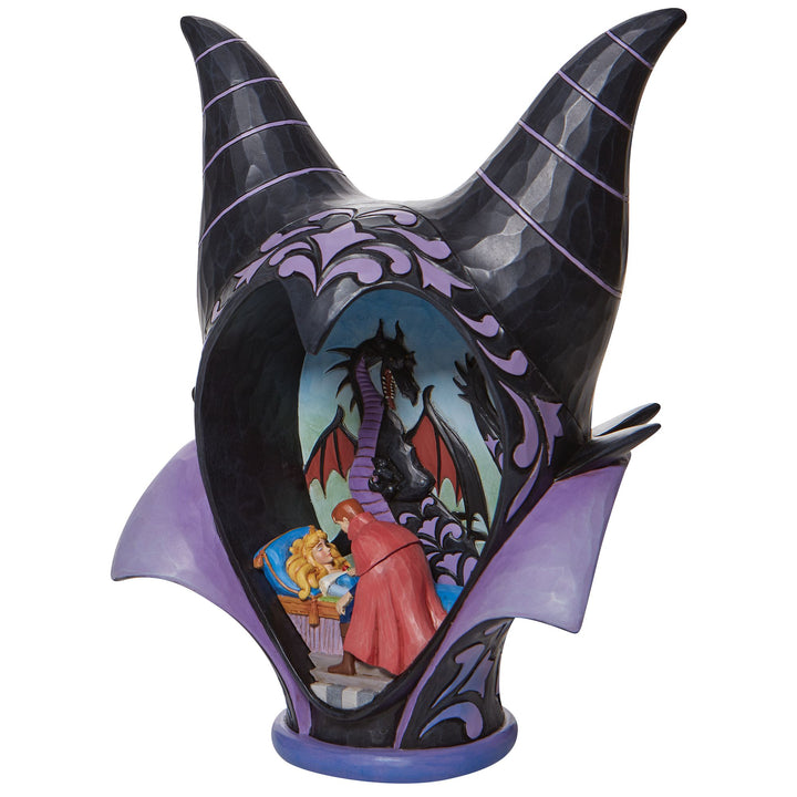 True Love's Kiss - Sleeping Beauty Maleficent Diorama Headdress Figurine - Disney Traditions by Jim Shore