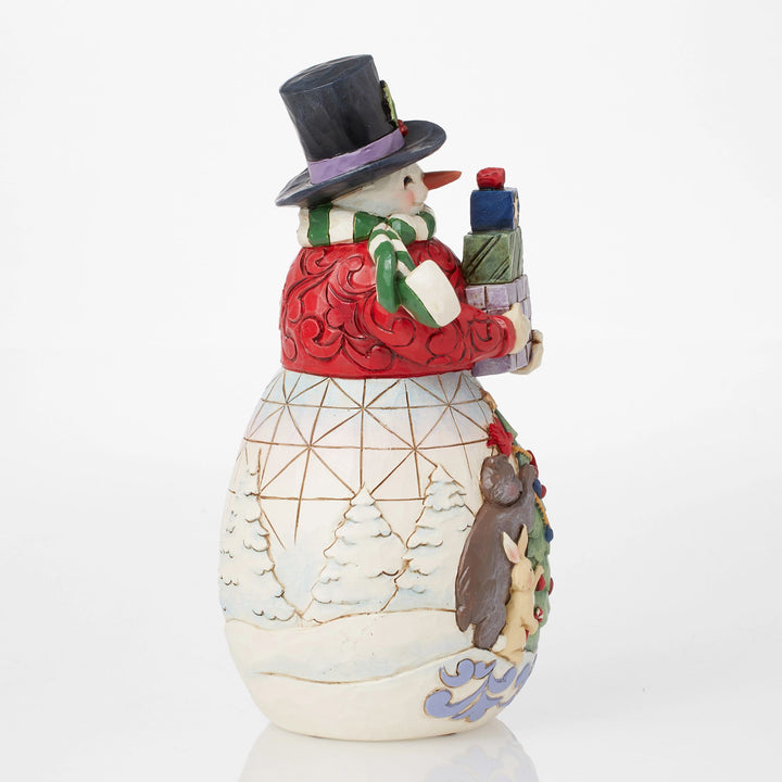 Snowman with Gifts Figurine - Heartwood Creek by Jim Shore