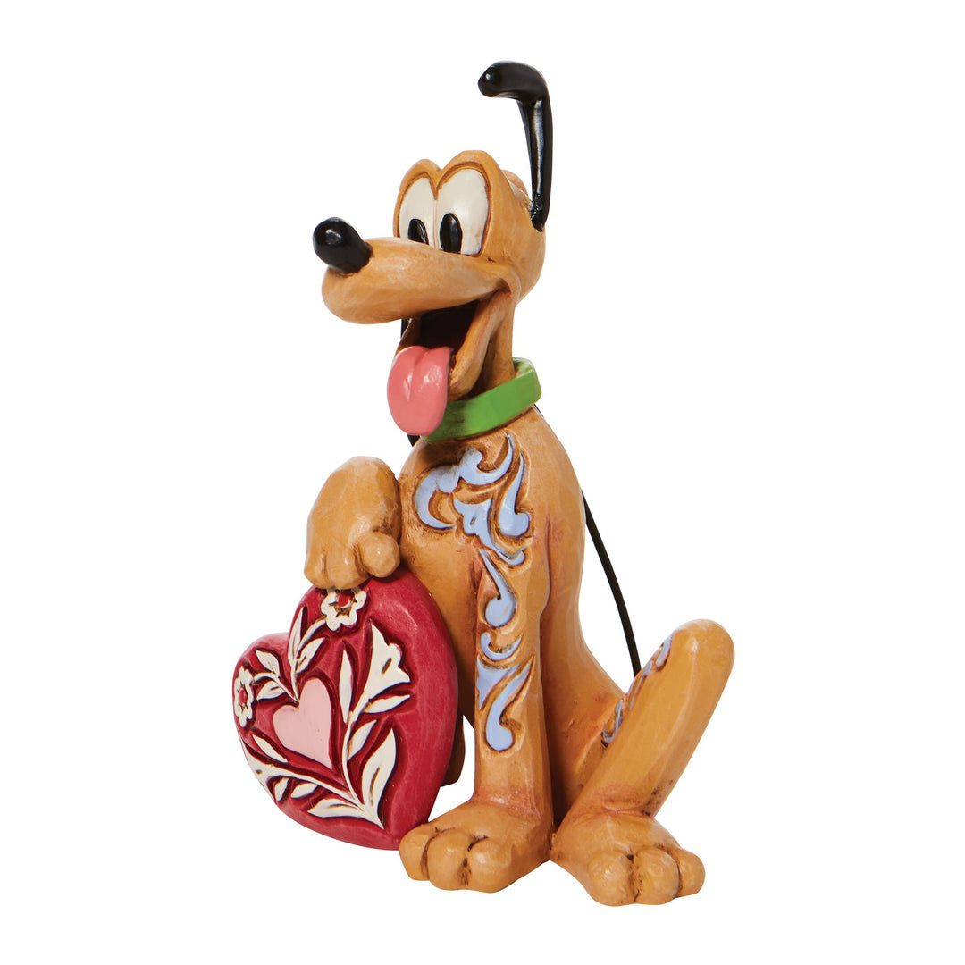 Pluto Heart Mini Figurine - Disney Traditions by Jim Shore