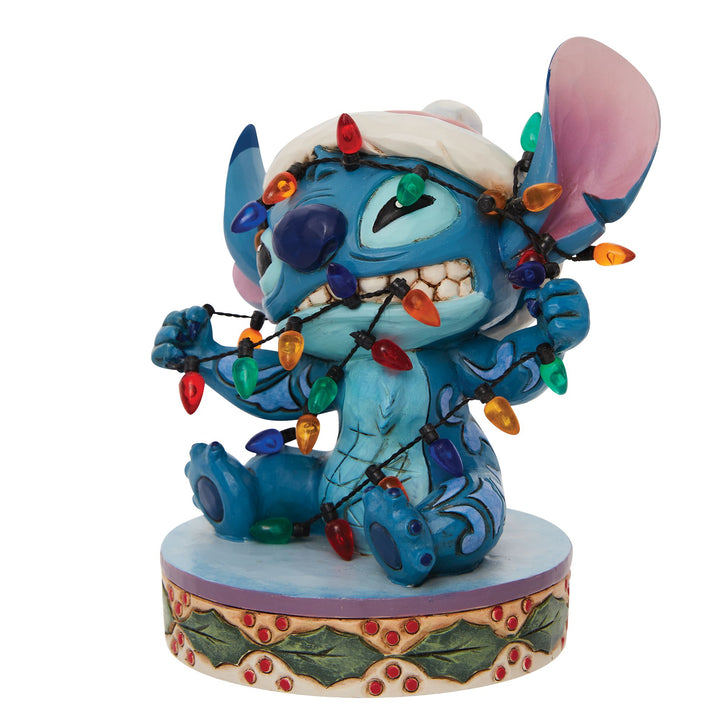 Stitch Wrapped in Lights Figurine - Disney Traditons by Jim Shore