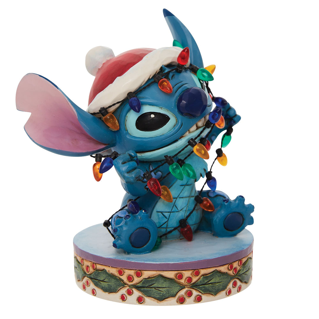 Stitch Wrapped in Lights Figurine - Disney Traditons by Jim Shore