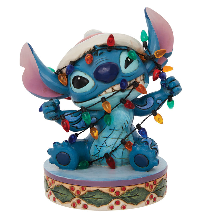 Stitch Wrapped in Lights Figurine - Disney Traditons by Jim Shore