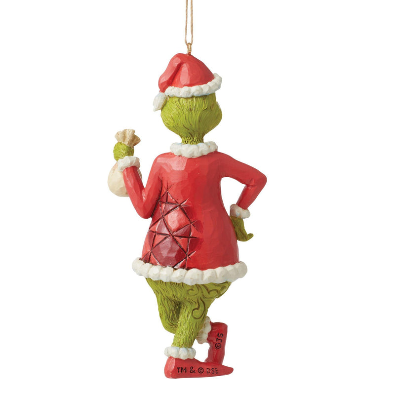 Grinch with Bag of Coal Hanging Ornament - The Grinch by Jim Shore - Jim Shore Designs UK