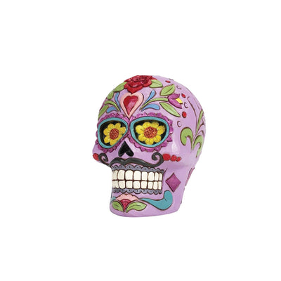 DOD Purple Skull Pint Colourful Calavera Figurine - Heartwood Creek by Jim Shore - Jim Shore Designs UK